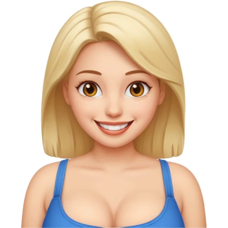 Naked woman with big boobs emoji
