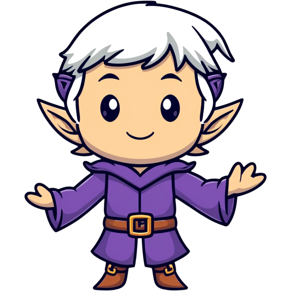 Frieren the elf mage with silver hair emoji