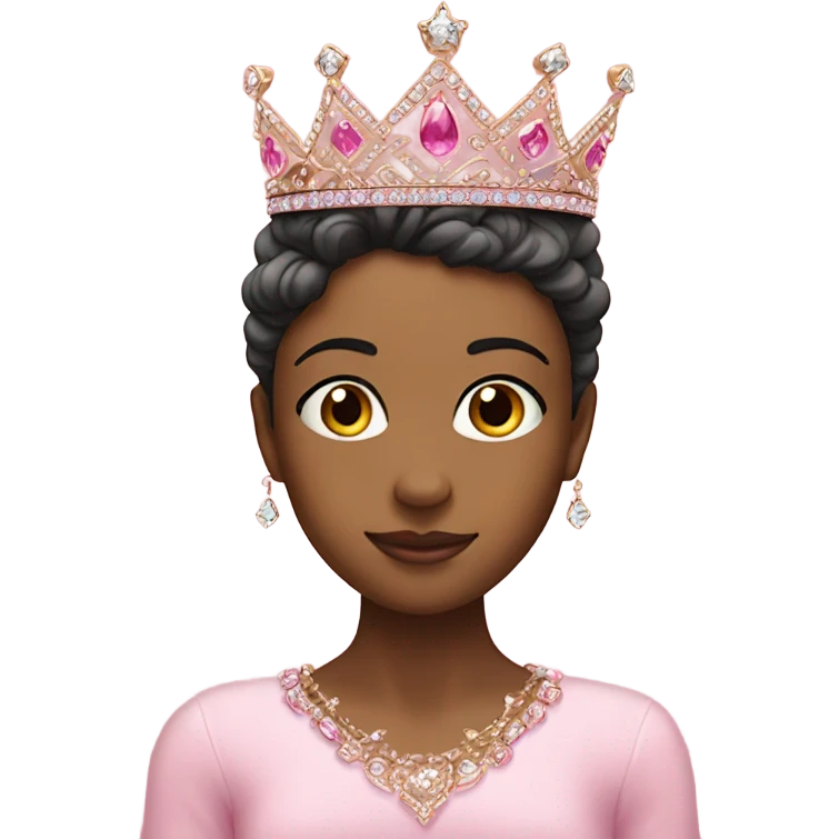Pink crown emoji