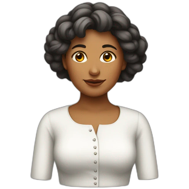 Une femme avec une grosse poitrine emoji