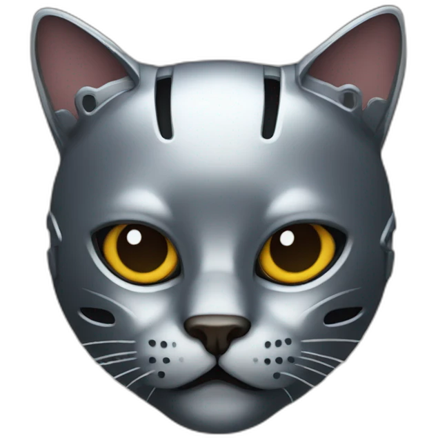 Cat with iron mask emoji