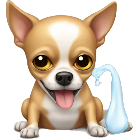 Chihuahua vomiting  emoji