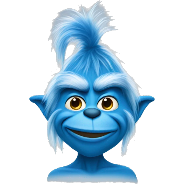Blue grinch that’s blue emoji