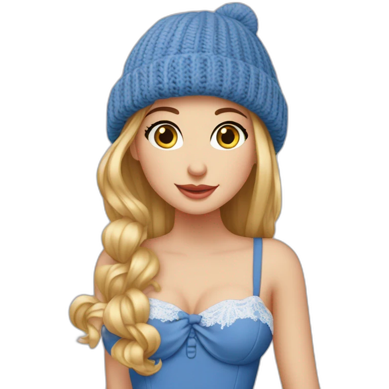 Tobey mcguire lunette chemise bleu et bonnet de Noël emoji