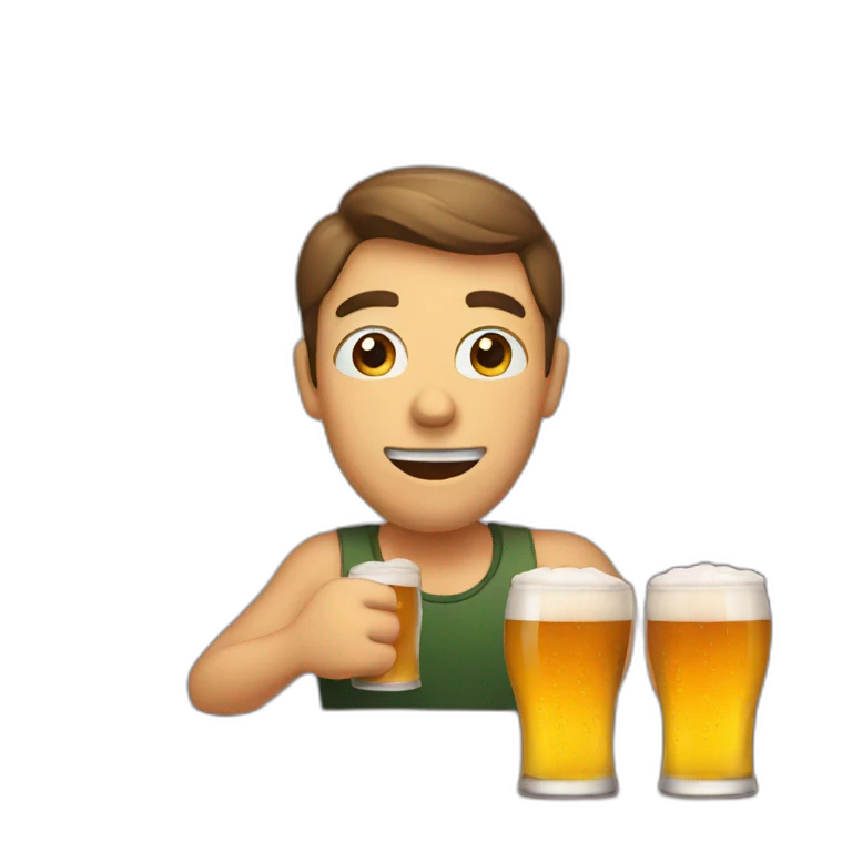 drinking beer emoji