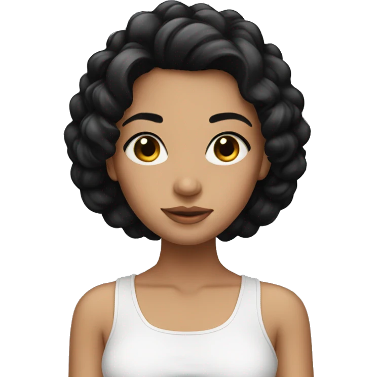 beautiful girl with black hair  emoji