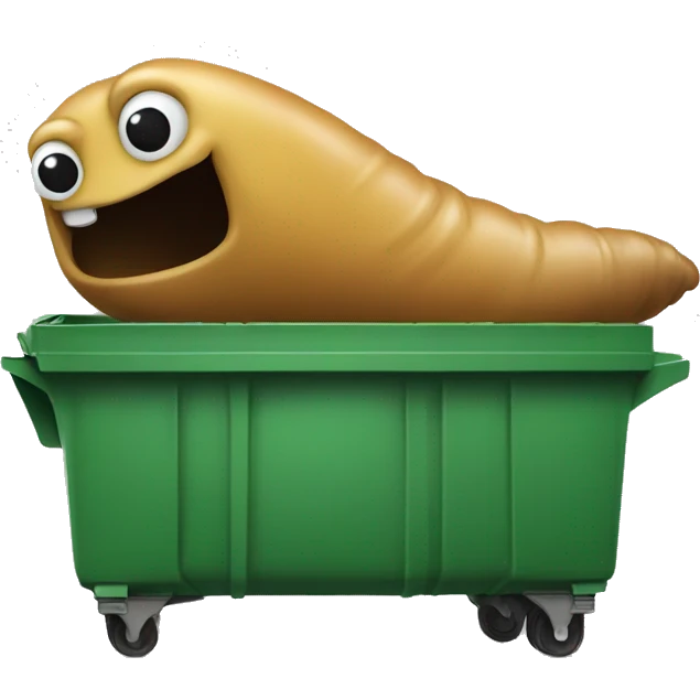 Slug in a dumpster  emoji