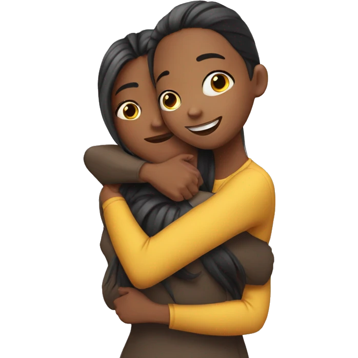 Girl hug girl emoji