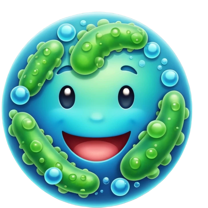 Happy bacteria emoji emoji