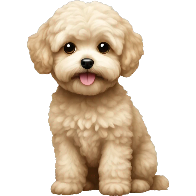 A maltipoo dog super cute emoji