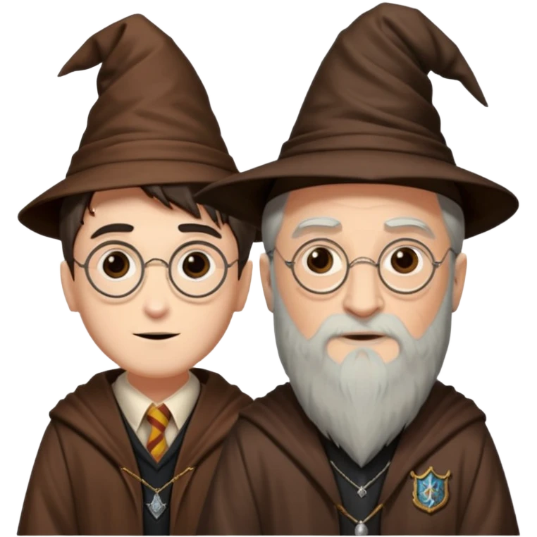 Harry Potter in Hogwats und mit Dombldor emoji