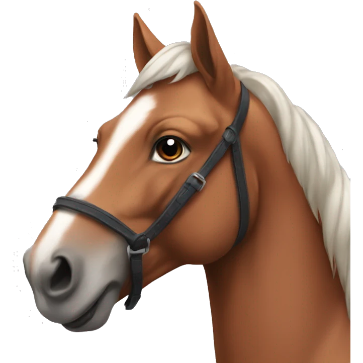 Horse that has the colour of a fox emoji