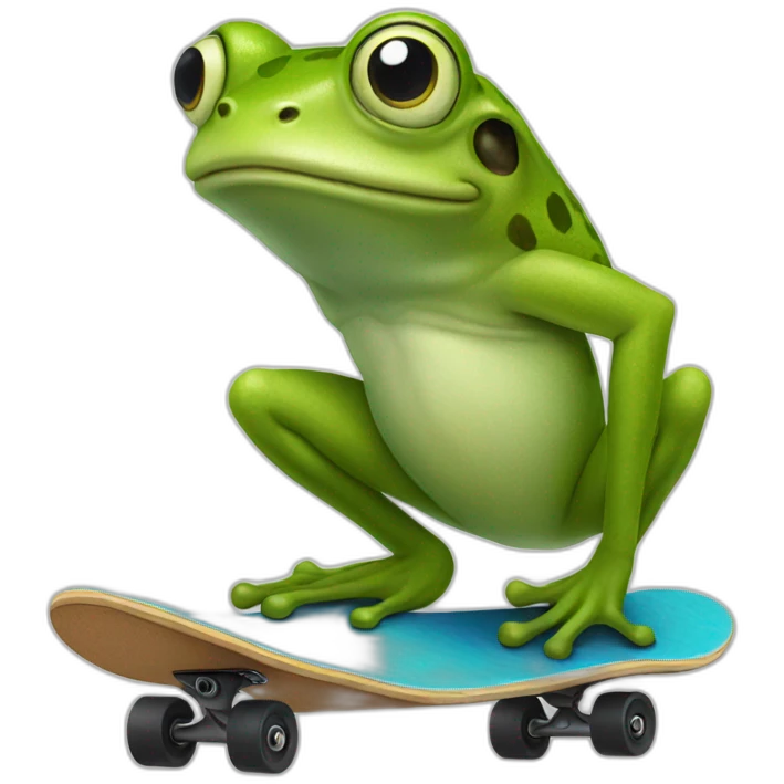 frog on a skateboard emoji