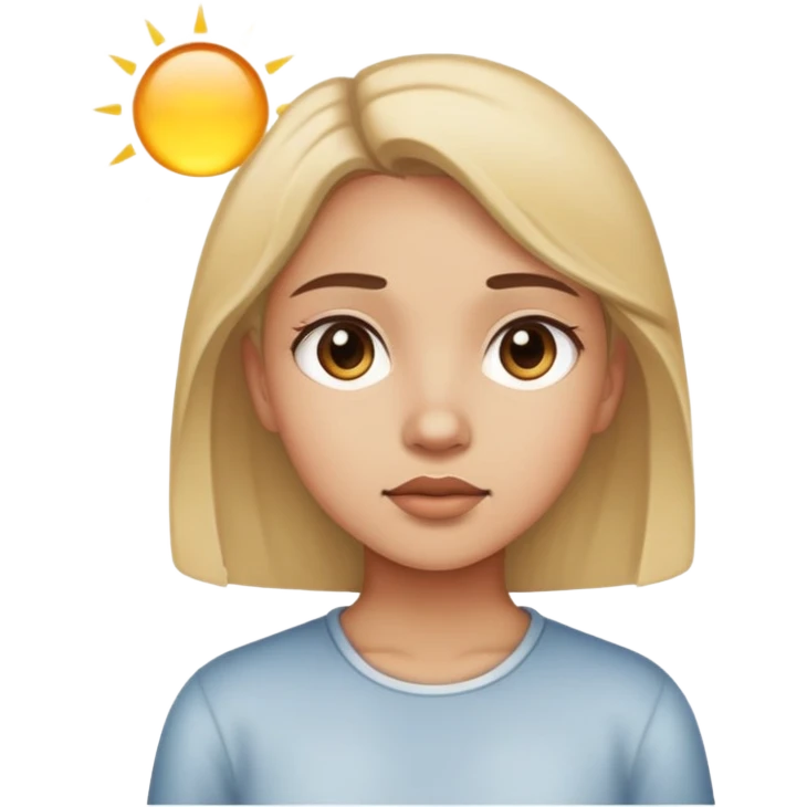girl facing west looking north  emoji
