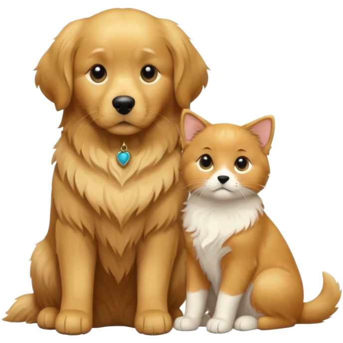 chien sur un chat emoji