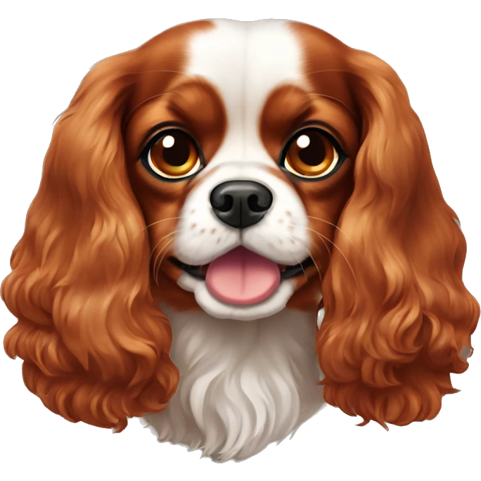 Ruby cavalier King Charles spaniel emoji