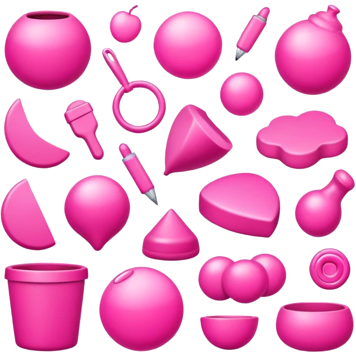 Pink different things emoji