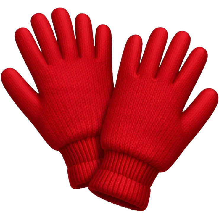 Cozy red winter gloves emoji