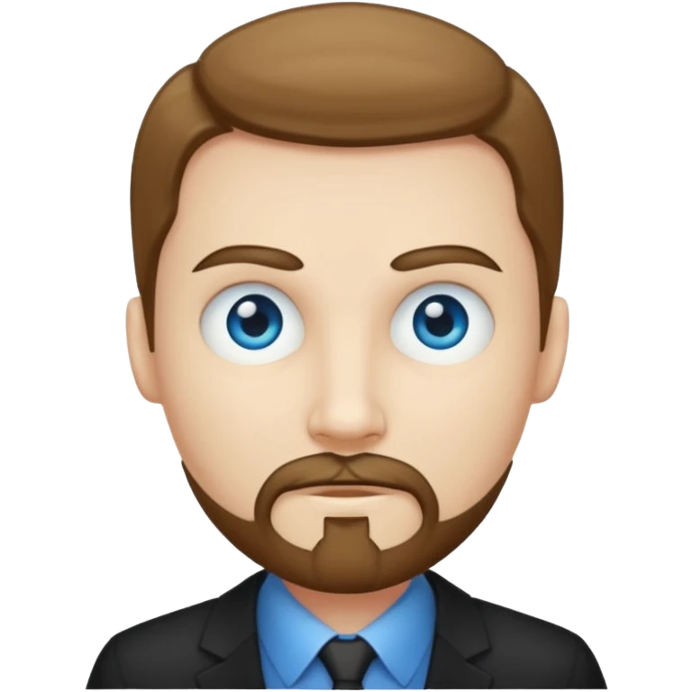 Hombre delgado piel clara con perilla emoji