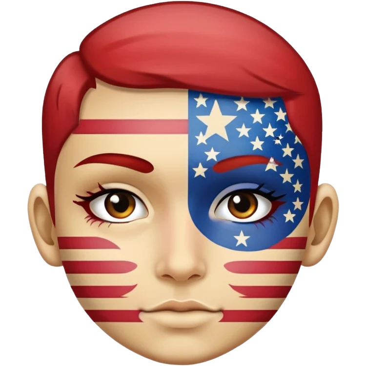 American flag temporary face tattoo emoji
