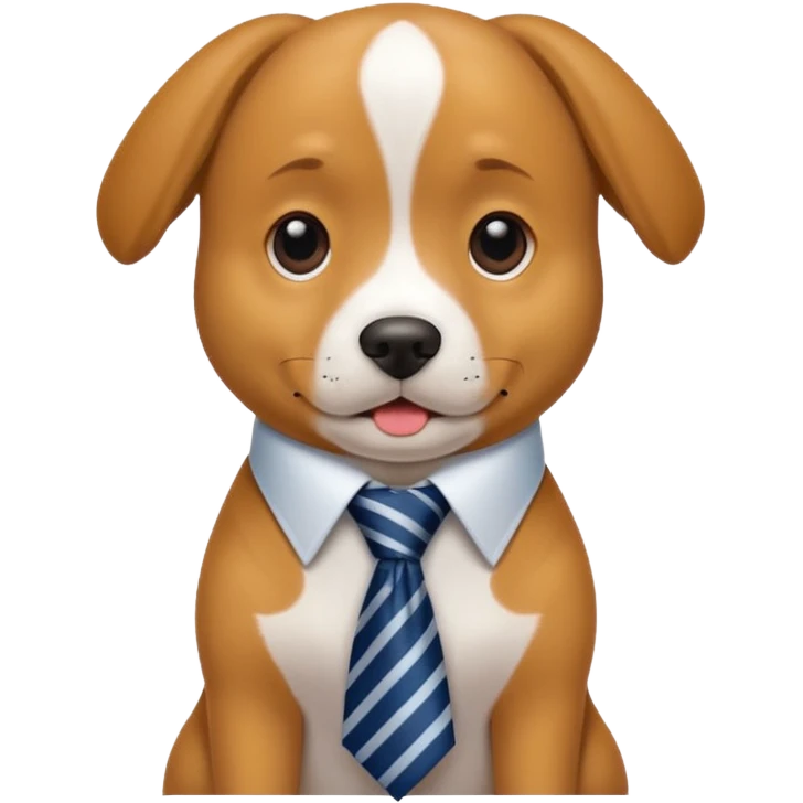 My dog whereing a tie  emoji