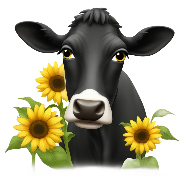 Vacas con girasoles  emoji