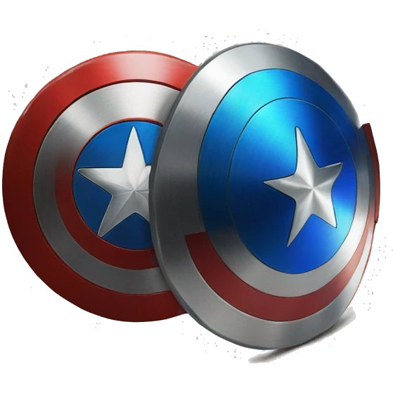 captain america shield with META logo replacing the star  emoji