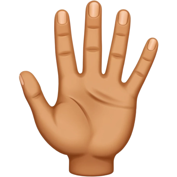 a hand emoji