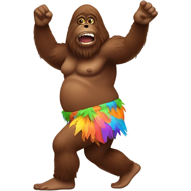 Sasquatch dancer in bikini  emoji