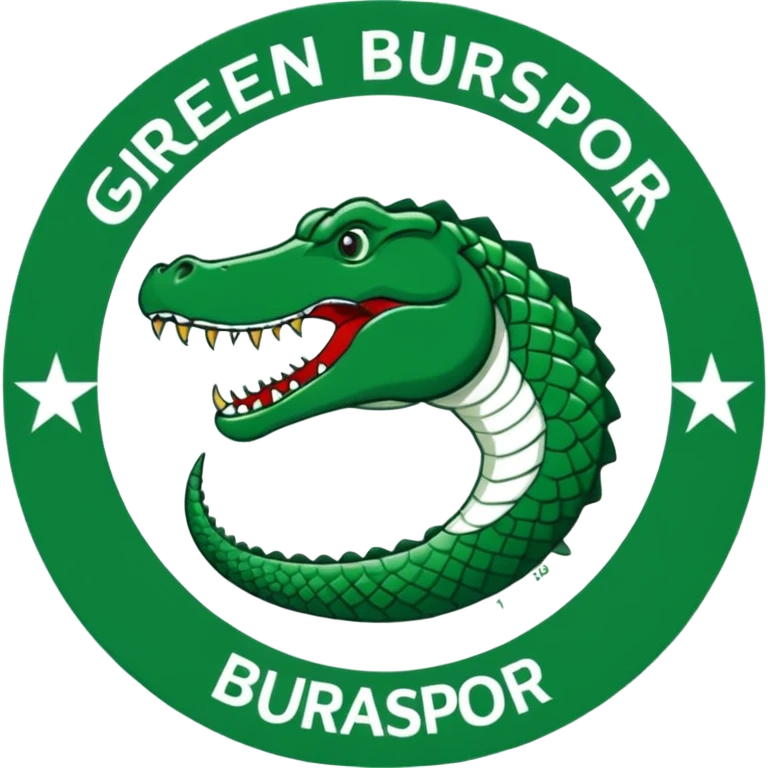 Green,white color Bursaspor turkish football club logo emoji