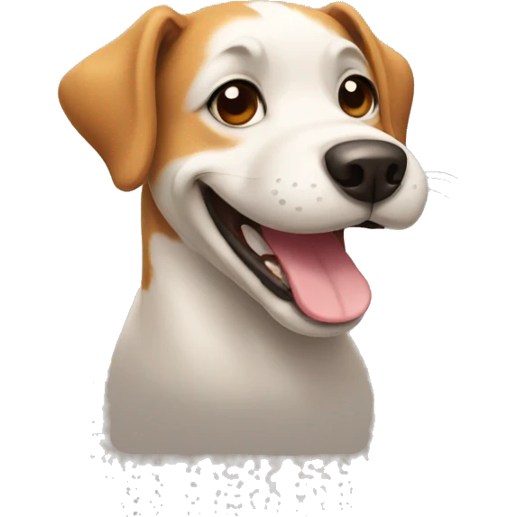 a dog smiling emoji