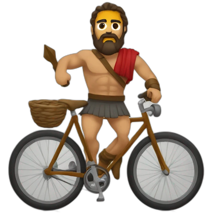 Leonidas en bicicleta emoji