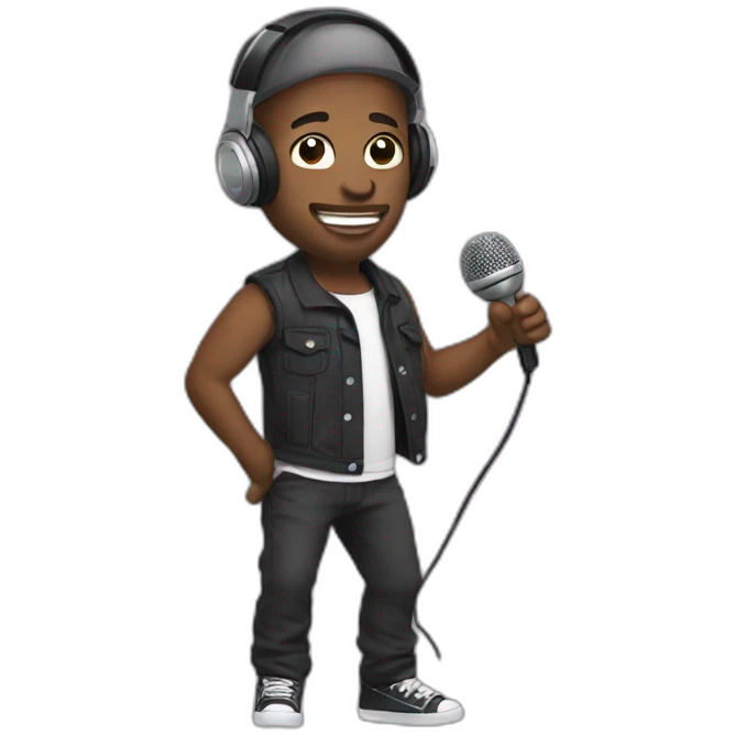 Rappeur with a mic emoji