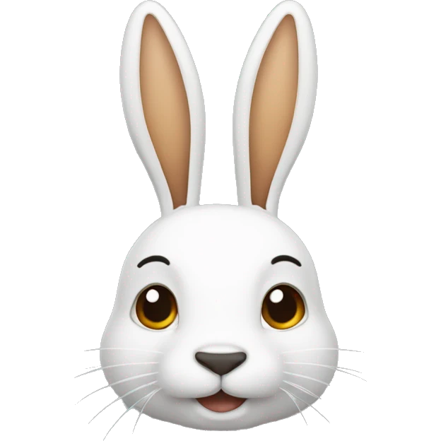 Un conejo blanco con las orejas caidas emoji