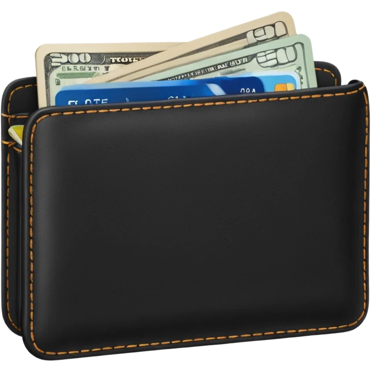 portefeuille avec billet et carte bancaire emoji