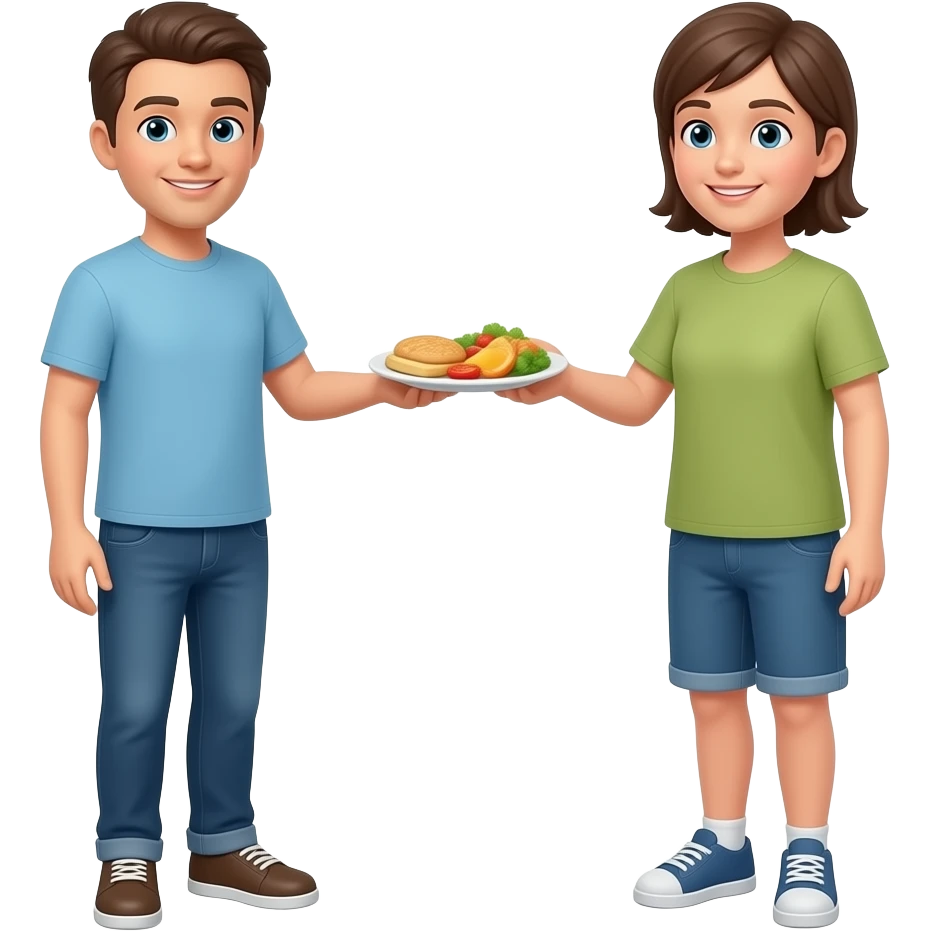 Generate 3 creative emojis for share food. , empty plate, donate (food). None of that in the emoji daily use emoji