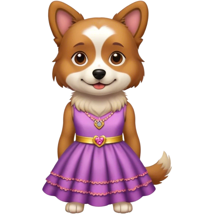 Dog in a dress emoji