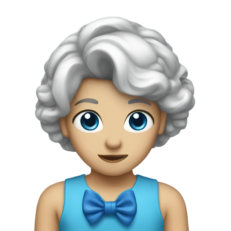 Blue bow emoji