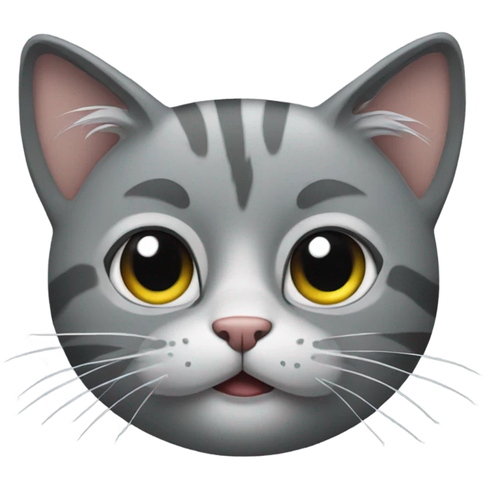 Grey cat emoji