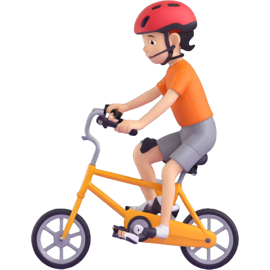 cute kid bike with two extra wheels emoji