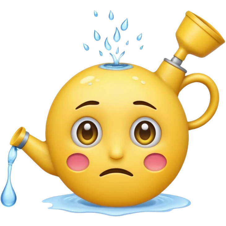 Sad emoji with watering eyes emoji
