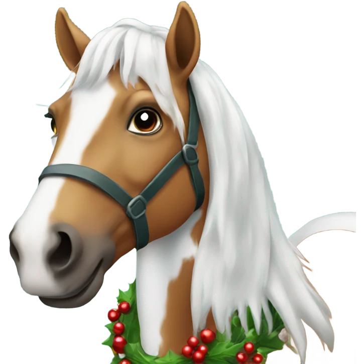 Christmas horse emoji
