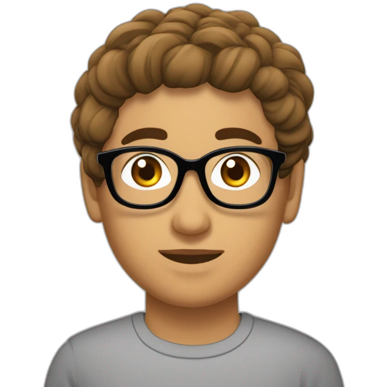 une ado marocaine musulamane portant le voile avec des lunettes et un grain de beauté au dessus du sourcil gauche emoji