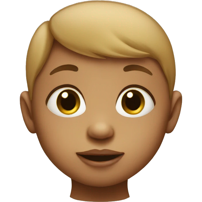 a baby with a big nose emoji