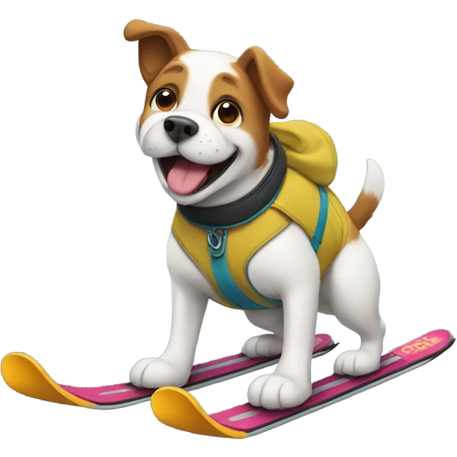 Dog skiing emoji