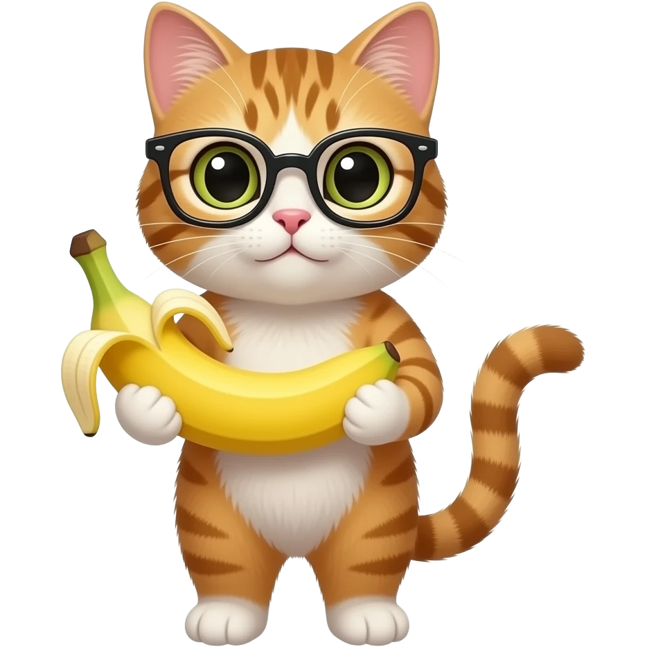 meme cat banana glasess emoji