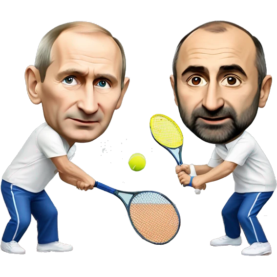 nikol pashinyan and vladimir putin playing tennis emoji
