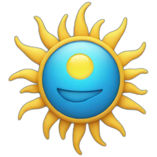 blue sun emoji