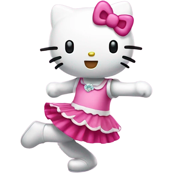 Hello kitty dancing emoji