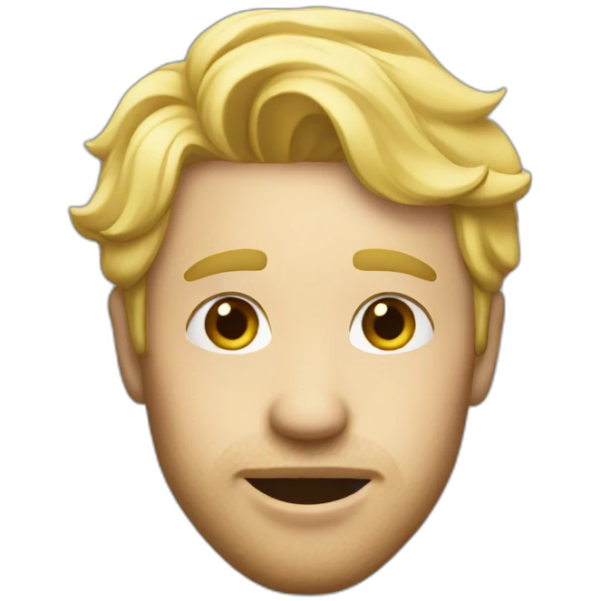 blonde man Air kiss emoji